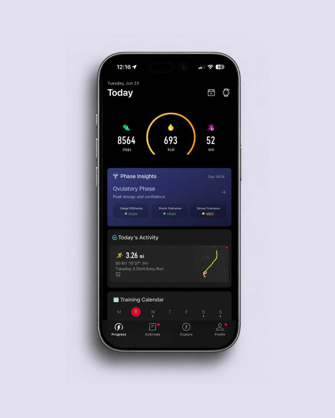 COROS cycle-aware training dashboard