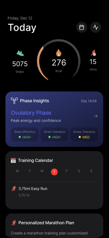 COROS Today Dashboard