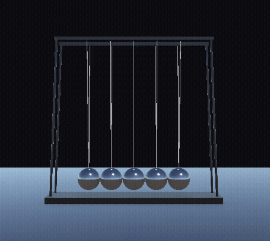 Newton's pendulum simulation