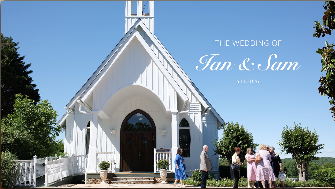Videography — The Wedding of Ian & Sam title card
