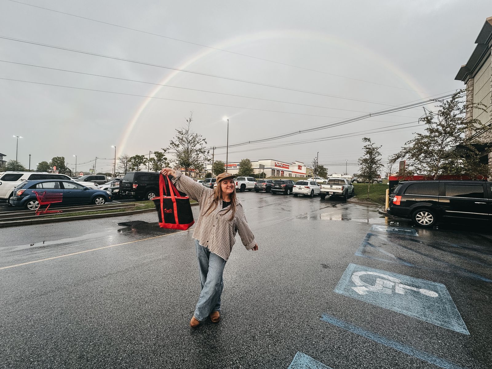 Emma under a rainbow